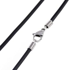 DonDon Leder Halskette mit Edelstahl Karabiner Verschluss L�nge 50 cm - Dicke 3 mm