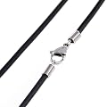 DonDon Leder Halskette mit Edelstahl Karabiner Verschluss L�nge 50 cm - Dicke 2 mm