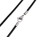 DonDon Leder Halskette mit Edelstahl Karabiner Verschluss L�nge 50 cm - Dicke 3 mm