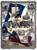 State of Texas Landmarks Woven Tapestry Throw Blanket Made in the USA State of Texas Landmarks Woven Tapestry Throw Blanket Made in the USA