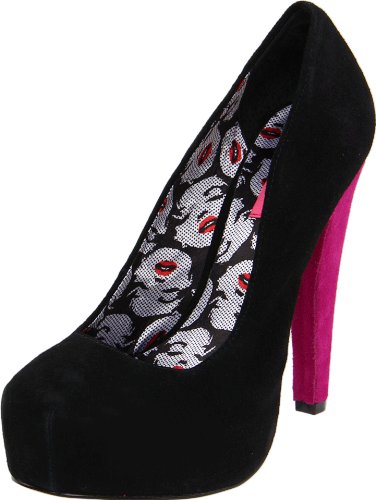 Betsey Johnson Women's Maxean Platform Pump,Black Multi,8.5 M US