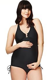 Maternity Halternneck Removable Cup Swimsuit
