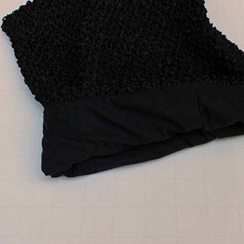 Black Crochet Tutu Top Lined 12 Inches X 10 Inches - Elastic Crochet Top - Crochet Tutu Top