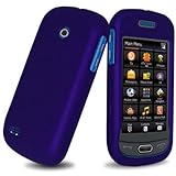 Blue Rubberized Hard Case Snap-On Protector Cover for Samsung Eternity II A ....