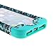 iPhone 5 / 5S Case - WirelessMobile Hybrid Hard & Soft Rubber High Impact Shockproof Armor Skin Cover for Apple iPhone 5 / 5S Only (Mint Blue Aztec)