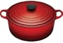 Le Creuset Enameled Cast-Iron 5-1/2-Quart Round French Oven, Red