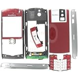 - Red AT&T OEM Rim BlackBerry 8100 Pearl Original Complete Housing Faceplate Keypad Trackball Lens