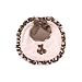 Chocolate and Pink- Posh Dots Baby Bear Bib