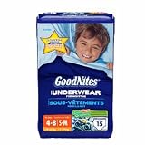 Goodnites Goodnites Boys Underpants for Nighttime, Jumbo Pack, Small/Medium 15 ct (Quantity of 3)