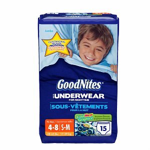 Goodnites Goodnites Boys Underpants for Nighttime, Jumbo Pack, Small/Medium 15 ct (Quantity of 3)