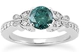1/3 Carat T.W Blue and White 1/3 Carat T.W Blue and White Diamond Ring in 10K White Gold