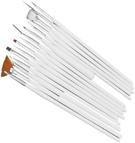 Joylive Nail Art Brush Pen Uv Gel Acrylic Painting Drawing Liner Polish Brush Tips (15 Pcs Nail Art Acrylic Brush)