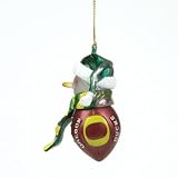 NCAA Oregon Ducks Striped Acrylic Snowman Football 2 3/4