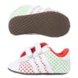 adidas Originals Infant Superstar CF Crib Reflective Sneaker,White/Green/Red,0 M US Infant