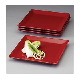 Aroma Red Dinner Plates - Set of 4 By Aida by 