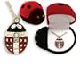 Ladybug Crystal Pendant Necklace In Gift Box