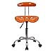 Flash Furniture Elliott Vibrant Orange and Chrome Swivel Task Office Chair with Tractor Seat