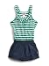 GUESS Kids Girls Striped Romper, GREEN (5/6)