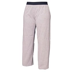 Heather Gray solid color jersey elastic waist comfortable unisex pants pajamas leisure, no fly,
