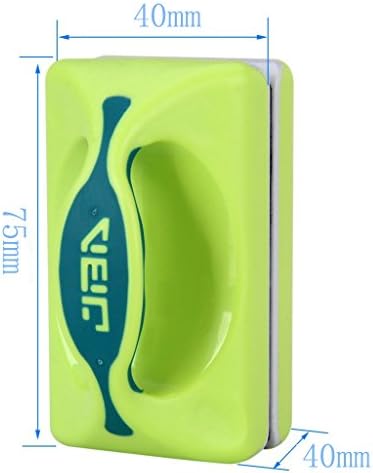 Theoneer Aquarium Floating Magnetic Glass Cleaner Algae Brush Scrubber Fish Tank (Green, Small)