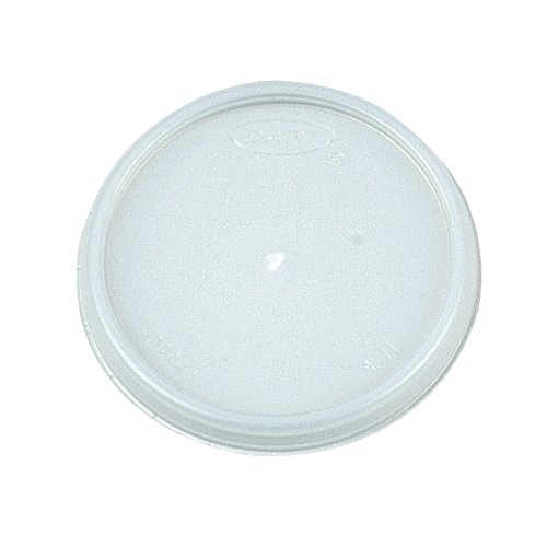 Dart 12JL White Vented Lid for Foam Cups and Containers (Case of 1,000)