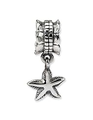 Sterling Silver Starfish Dangle Charm Bead Fits Pandora Chamilia Biagi Bracelet
