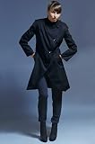 MBG Womens Trench Coat - Black