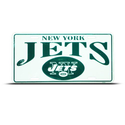 New York Jets Metal Nfl Sport License Plate Wall Sign Tag