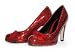 Ladies Sexy Red Sparkle High Heel Shoes - 24