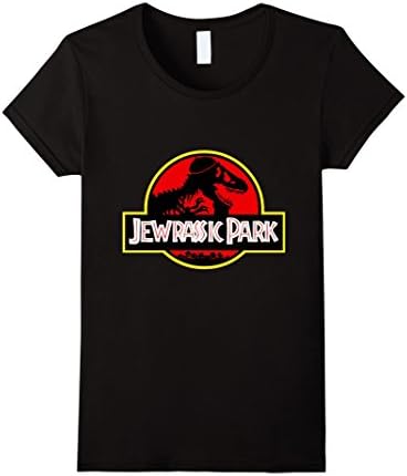 Women's Jewish Funny Shirt Jewrassic Park Tee Tshirt Large Black