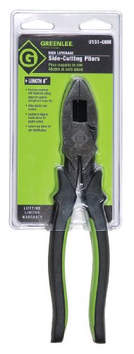 Best Price Greenlee 0151-08M High Leverage Side-Cutting Pliers, Molded Grip, 8