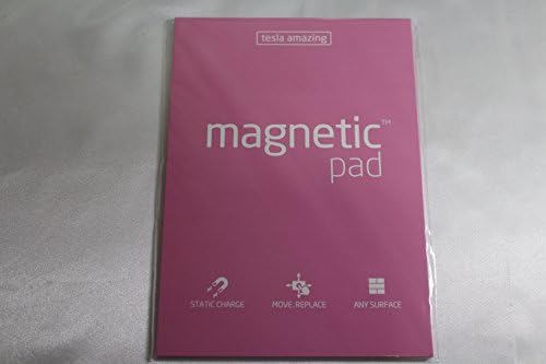 Magnetic Notes Pad Tesla Amazing A5 Size - Pink, 50 Sheets, Sticks on Any Surface
