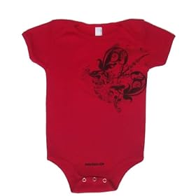 Hip and Trendy Baby Outfit, Red Short Sleeve