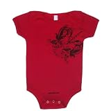 Hip and Trendy Baby Outfit, Red Short Sleeve