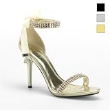 Pleaser Shoes Women's ENCHANT-34, 4'' Ankle Strap Sandal W/Rhinestones