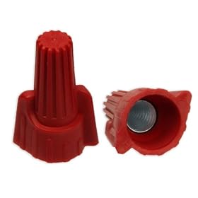25pc UL Wire Nut with Wings Large 8-14 AWG