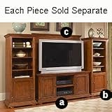  : Homestead Media Tower- Stand & Back Sold Separate (Warm Oak) (60' H x 24' W x 18' D)
