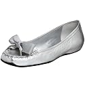 BCBGirls Women's Paige Moccasin,Silver Metallic,9 M US