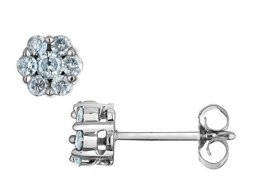 Diamond Stud Earrings Carat White