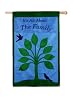 It's All About the Family Regular Size Applique Flag