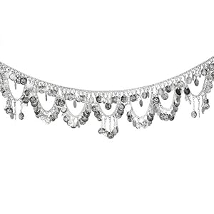 ShimmyShimmy: Silver coin Belt with Loops of Coins
