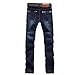 Orangetime Men Washed Denim Winter Blue Jeans Pants