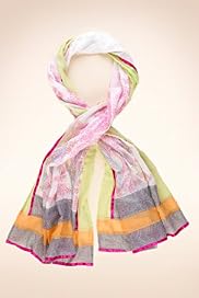 Per Una Pure Cotton Floral Border Scarf