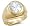 Size- 4 - Solid 14k Yellow Gold Mens Large Solitaire Oval CZ Cubic Zirconia Ring