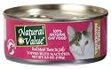Natural Value Cat Food, Red Meat Tuna in Jelly Topped with Mackerel, 5.5 Ounce Cans (Pack of 24)