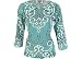 Take Two Clothing Co. Sequin Serpentine Top TURQUOISE Md Ms