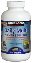 Kirkland Signature Daily Multi Vitamins & Minerals Tablets, 500-Count Bottle