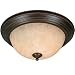 Multi Family Flush Mount with Tea Stone Glass in Rubbed Bronze Size: 13