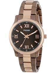 Pulsar Womens PH8066 Analog Display Japanese Quartz Brown Watch