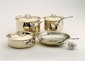 Mauviel Cuprinox Style 7-Piece Stainless-Steel-Lined Copper Cookware Set
